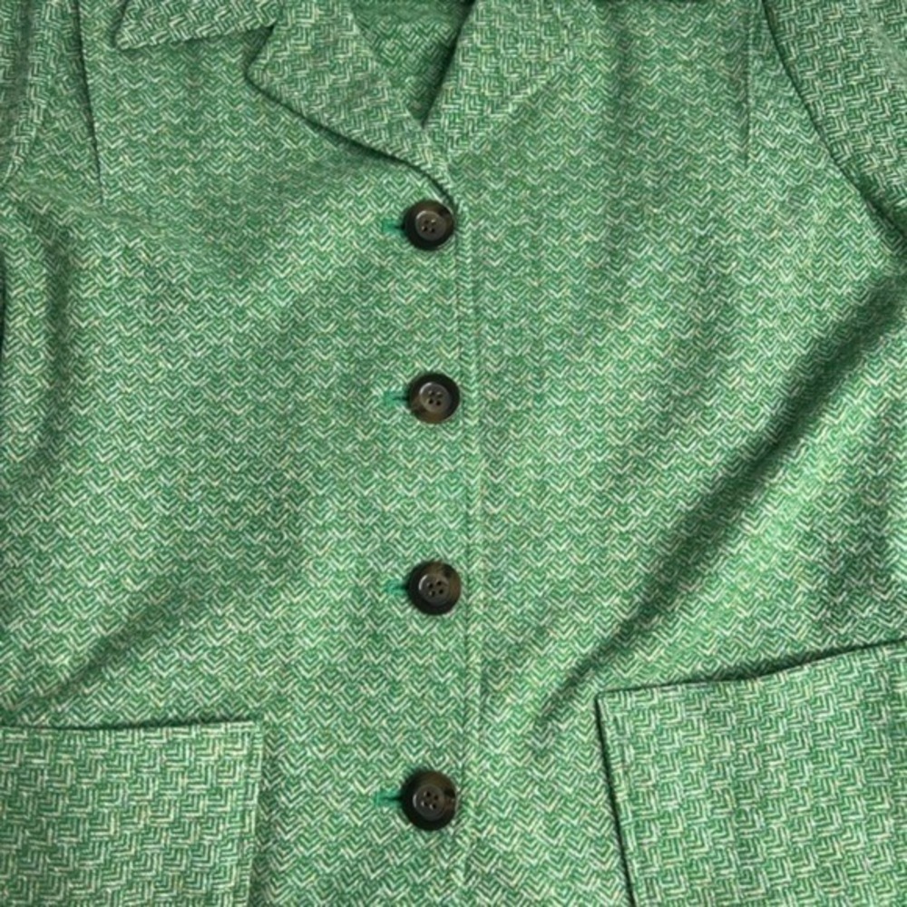 Pendleton Wool Pointed Collarjacket Shacket Green… - image 5